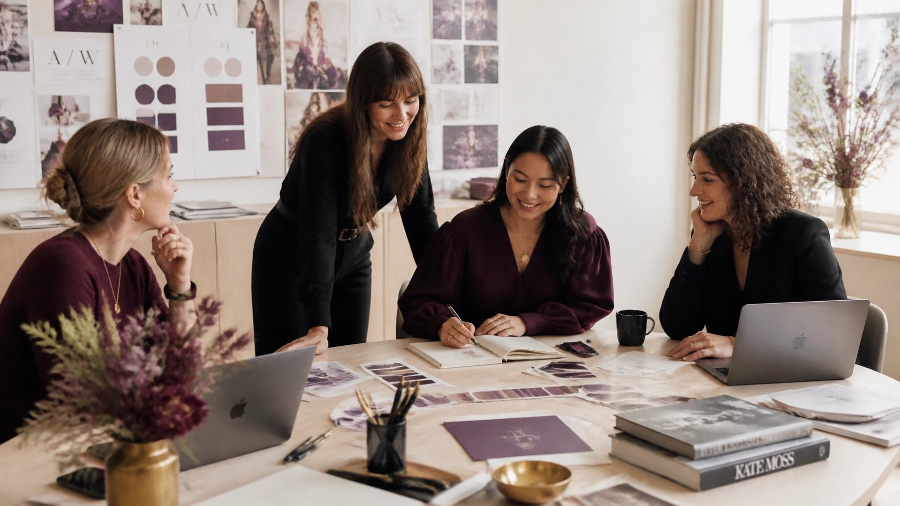 Smart Brand Ideas team collaborating on brand strategy and creative direction in the studio